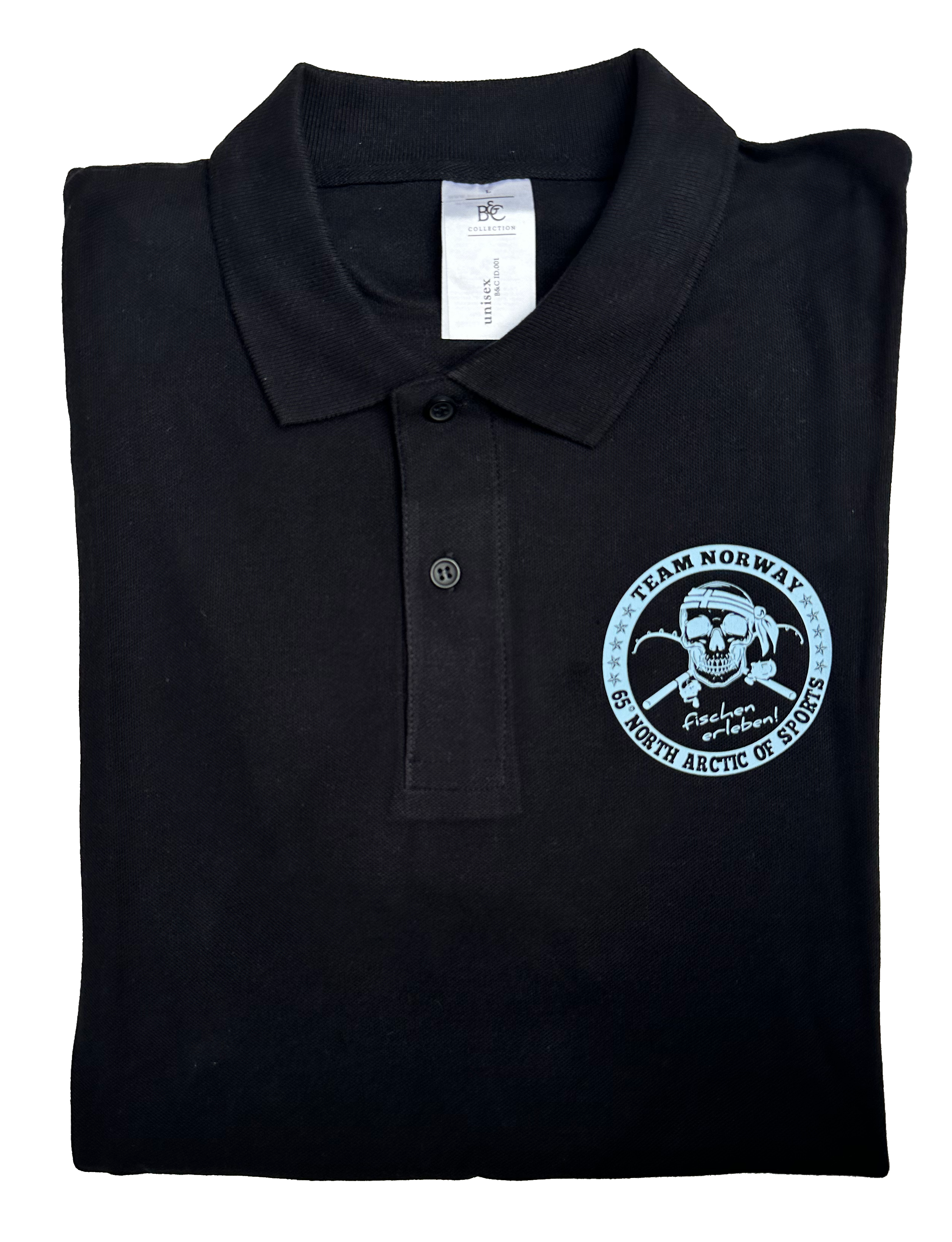 Team Norway Poloshirt, Farbe: schwarz