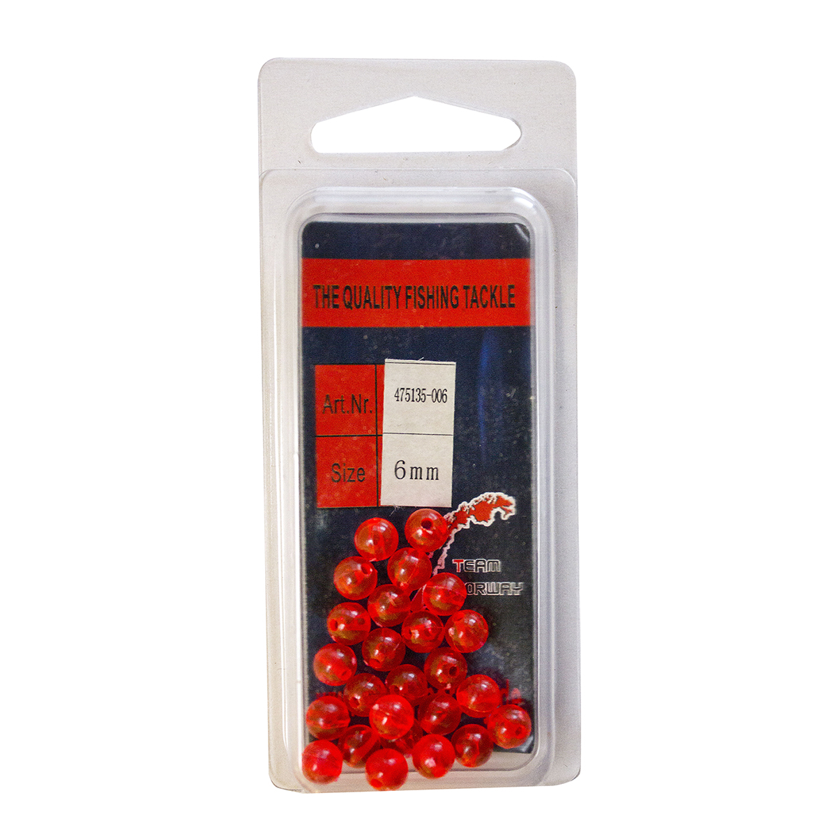 Plastic Beads 6mm - Clear rot 25 Stück