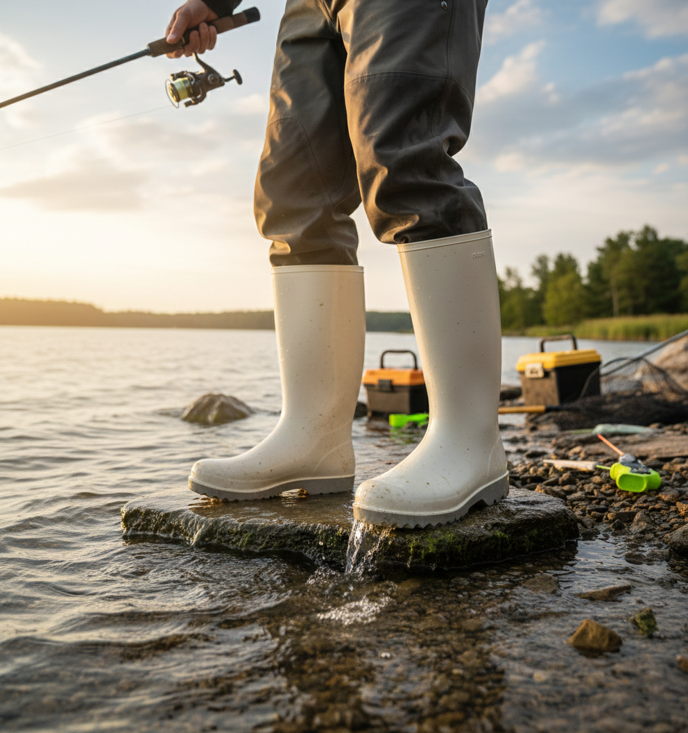 Spirale Gummistiefel weiß 