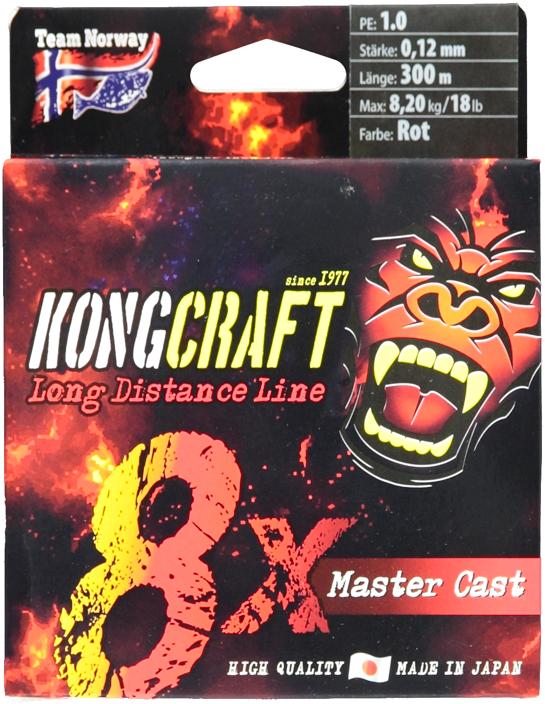 Team Norway KongCraft MasterCast Rot Japan Angelschnur 