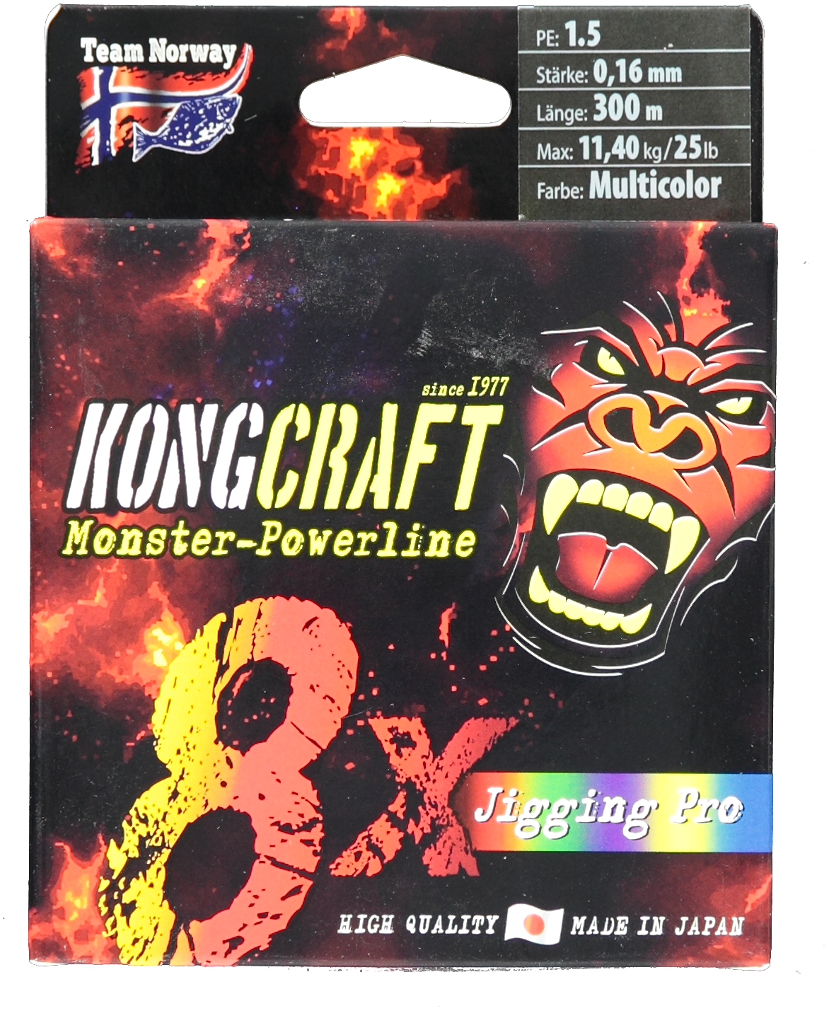 Team Norway KongCraft Jigging Pro Multicolor Japan Angelschnur 
