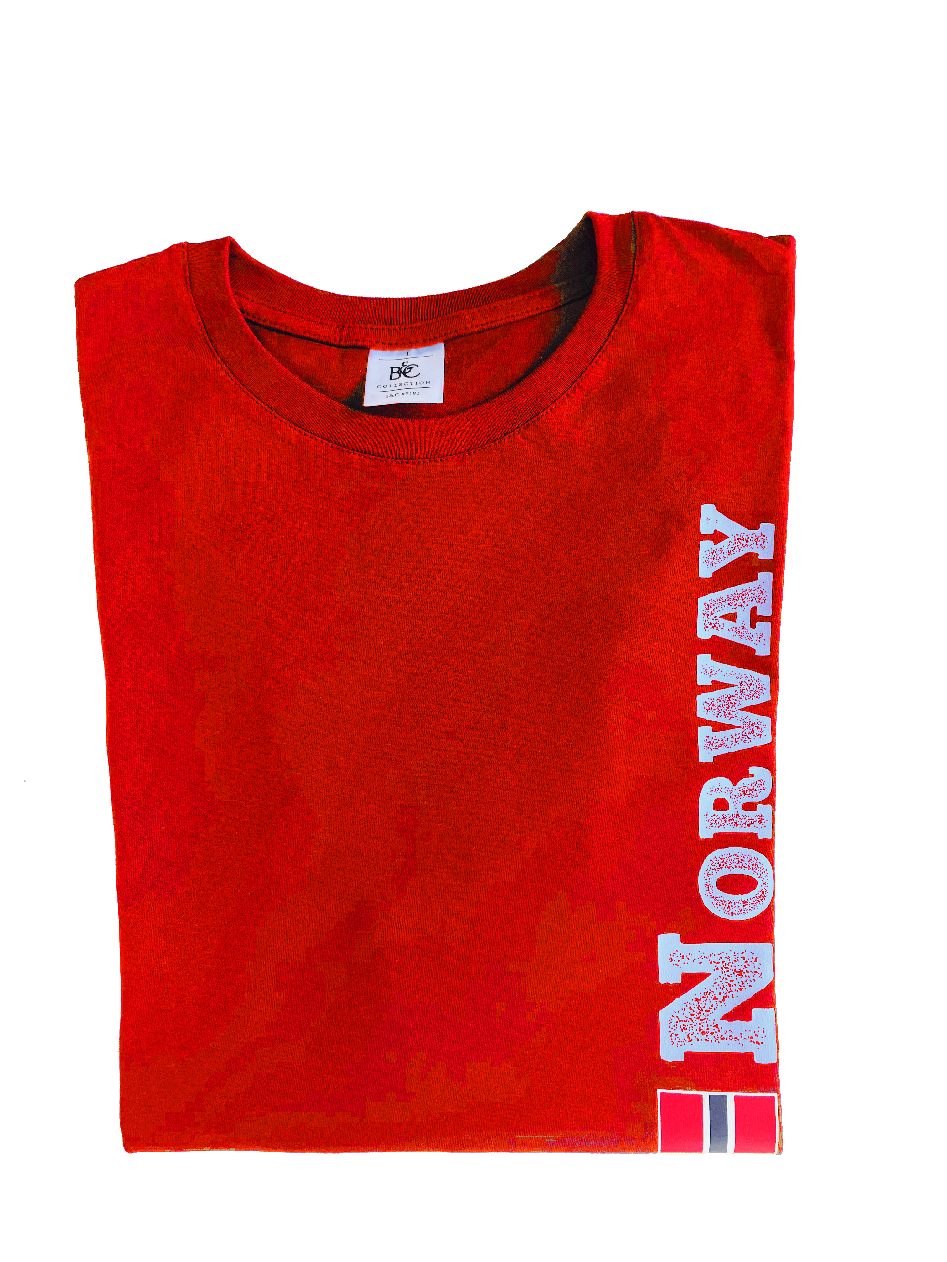 Team Norway T-Shirt mit Logo, Farbe: rot