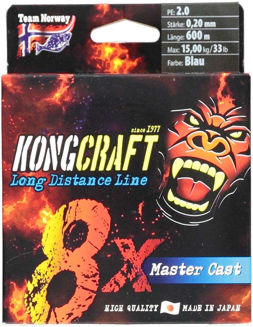 Team Norway KongCraft MasterCast Blau Japan Angelschnur