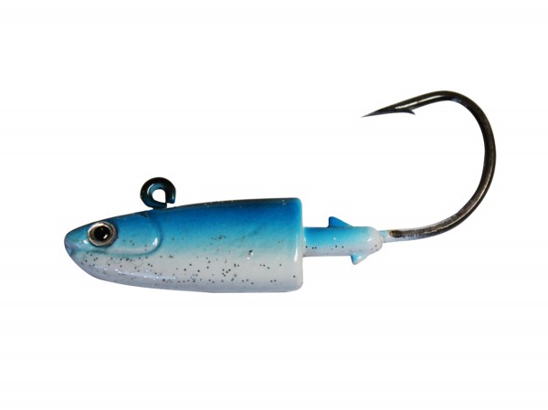 Eel Jighead Blue/White