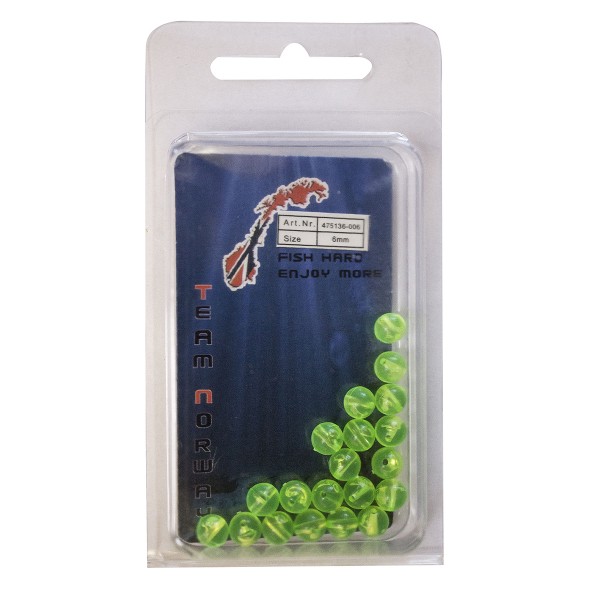Plastic Beads 6mm - Clear Grün 25 Stück