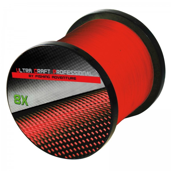 Ultra Craft Professional 8X PE Line Red - 100 Meter - 0,10mm / 12,3 kg