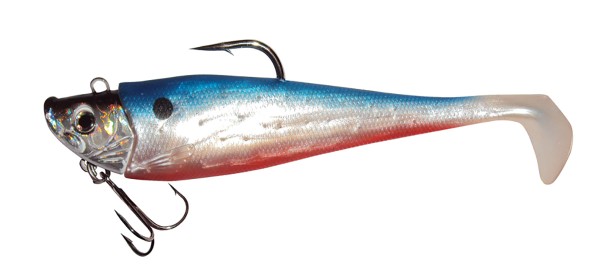 Heilbutt-Shad Silber/Blau